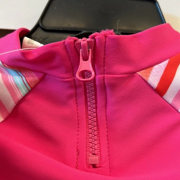 NWT ROCOCO SWIM BABY RASHGUARD SET PINK - Picture 7 of 8